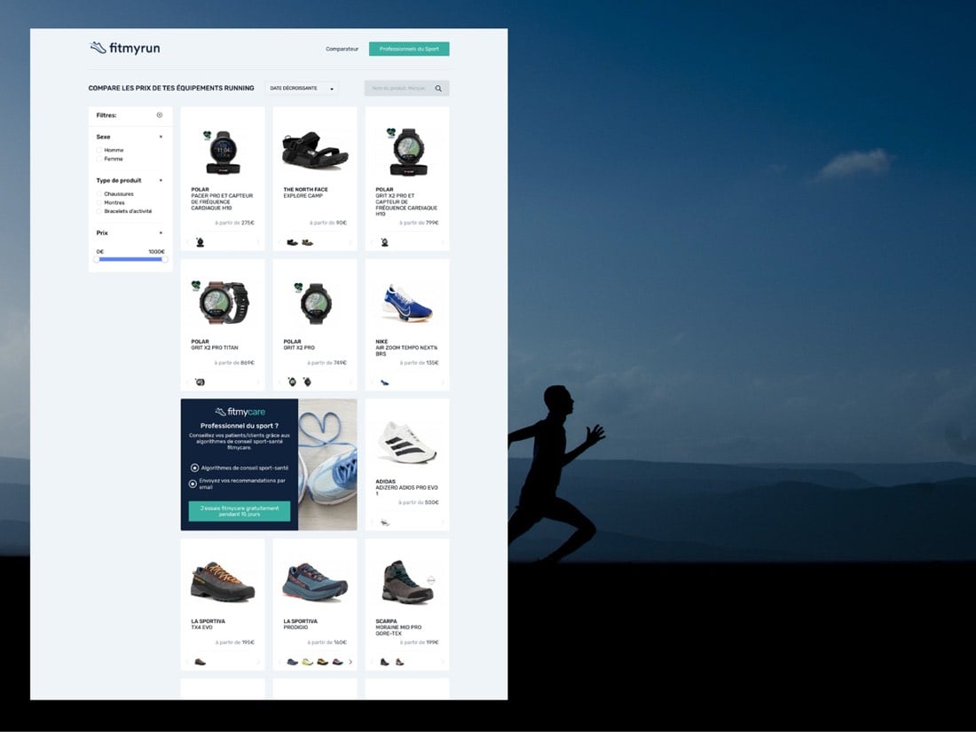 Fitmyrun : aperçu du projet