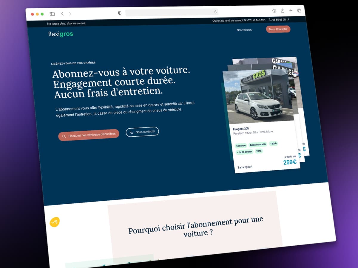 Flexigros : offre d'abonnement automobile