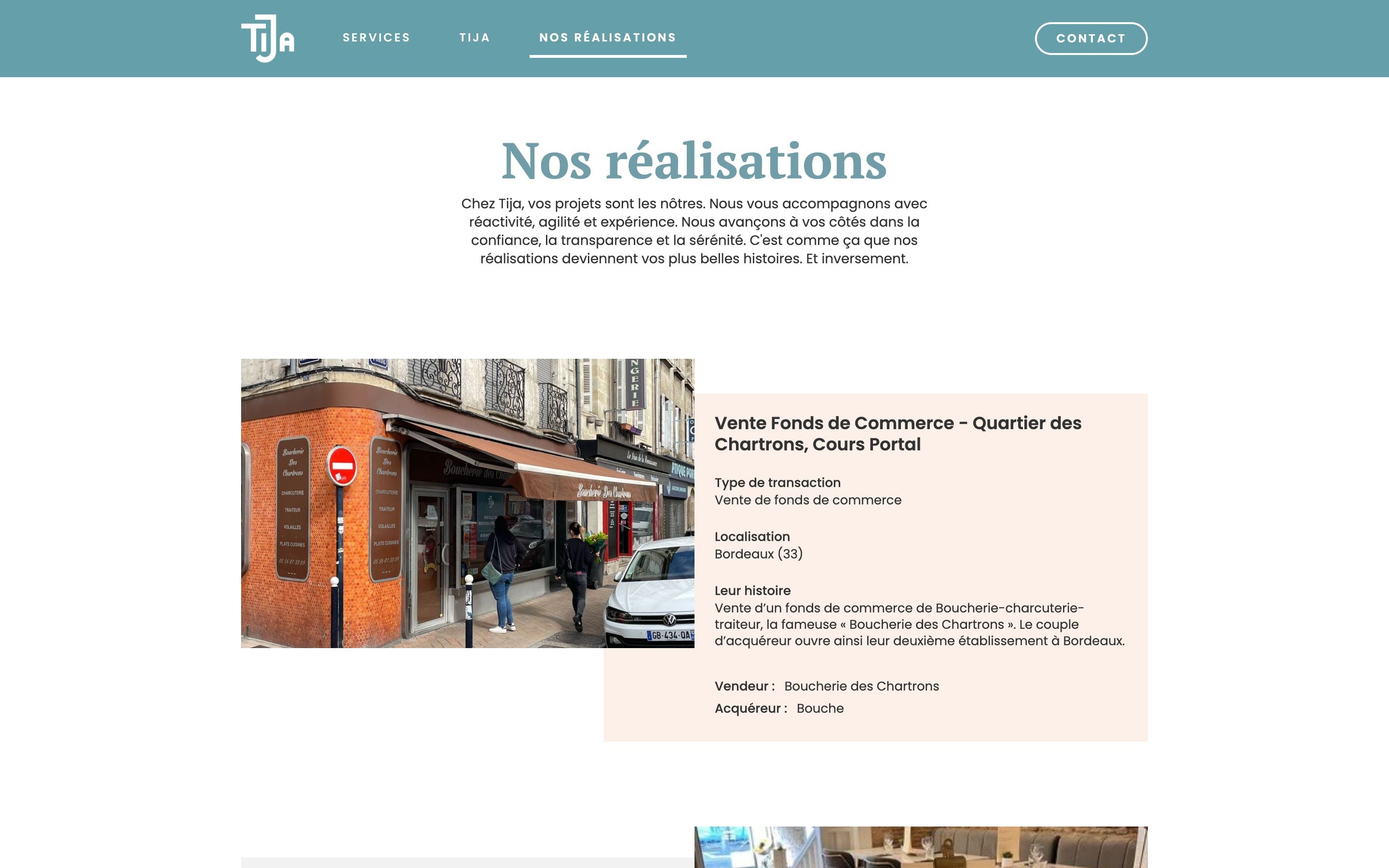 Tija Immobilier : page des réalisations